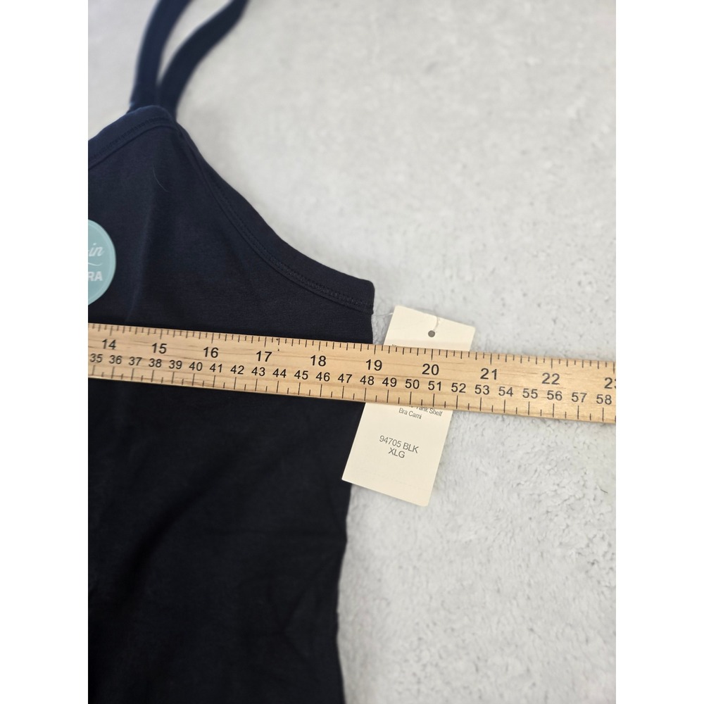 Duluth Trading Co Womens No-Yank Shelf Bra Cami Black XL Tank Top NEW Layer - Picture 6 of 11